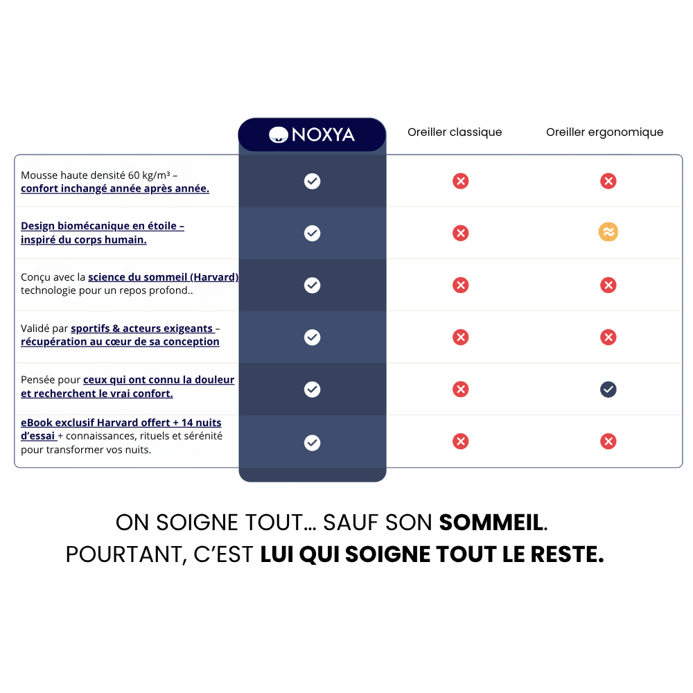 Noxya 2.0 : l'oreiller référence des nuits réparatrices