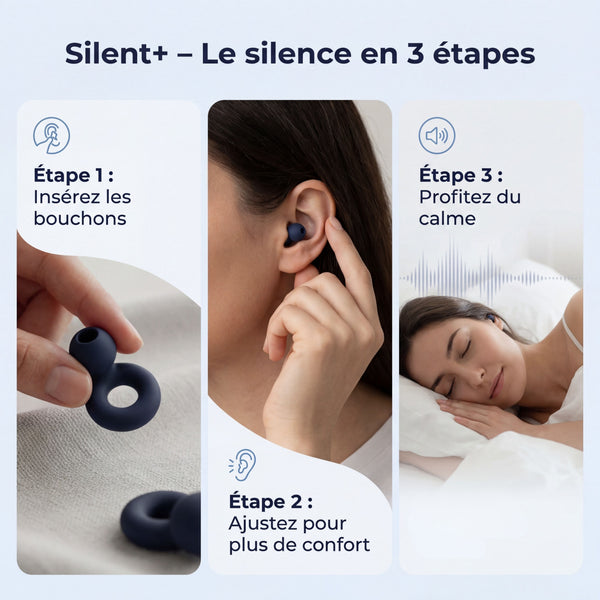 Silent+ Bouchons d'oreilles anti-bruit